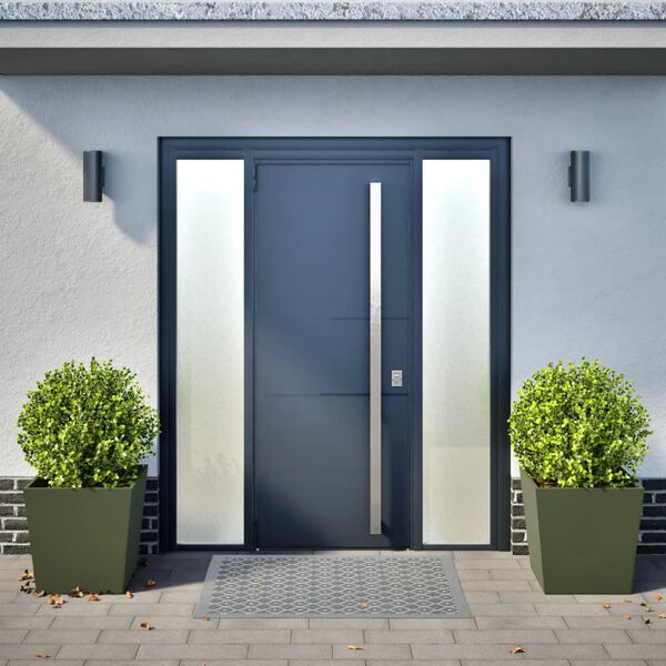 vidaXL Fioriere da Giardino 2 pz Verde Oliva 50x50x50 cm in Acciaio