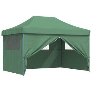 vidaXL Tenda Party 279 x 410 x 315 cm Verde Tessuto Oxford
