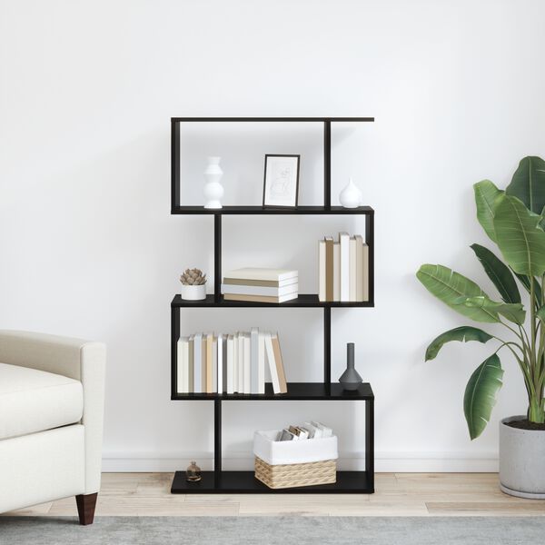 vidaXL Armadio per Libri Rovere Nero 70 x 24 x 129 cm