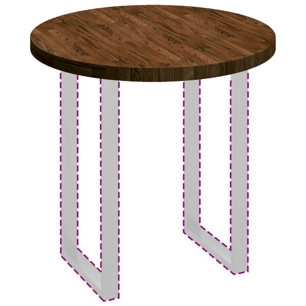 vidaXL Piano del tavolo Marrone Scuro &Oslash; 80 x 4 cm