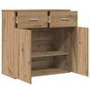 vidaXL Credenza Rovere artigianale 78 x 38 x 80 cm Legno multistrato