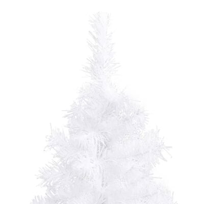 vidaXL Albero Natale per Angolo con LED e Palline Bianco 240 cm PVC