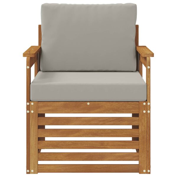 vidaXL Set di divani da esterno con cuscino Naturale 71 x 63 x 73 cm