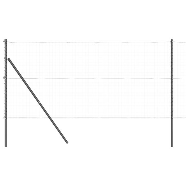 vidaXL Palo della recinzione 52 pcs Grigio 3,2 x 3,2 x 190 cm Acciaio