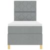 vidaXL Letto a molle con materasso Grigio chiaro 80 x 200 cm Tessuto