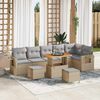 vidaXL Set Divano da Giardino 11 pcs Beige e Grigio Chiaro polyrattan