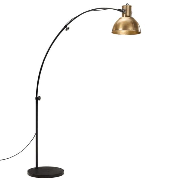 vidaXL Lampada da Terra 25 W Ottone Anticato 150 cm E27