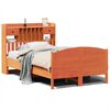 vidaXL Letto Libreria senza Materasso Marrone Cera 120x190 cm in Pino