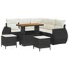 vidaXL Set Divano da Giardino 8 pz Nero polyrattan