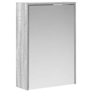 vidaXL Mobiletto per specchio da bagno Grigio Sonoma 43 x 16 x 62.5 cm