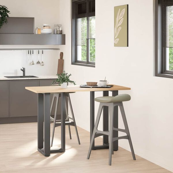 vidaXL Gambe per tavolo da bar a forma di T 2 pz Antracite 40x35x(90-91) cm Acciaio