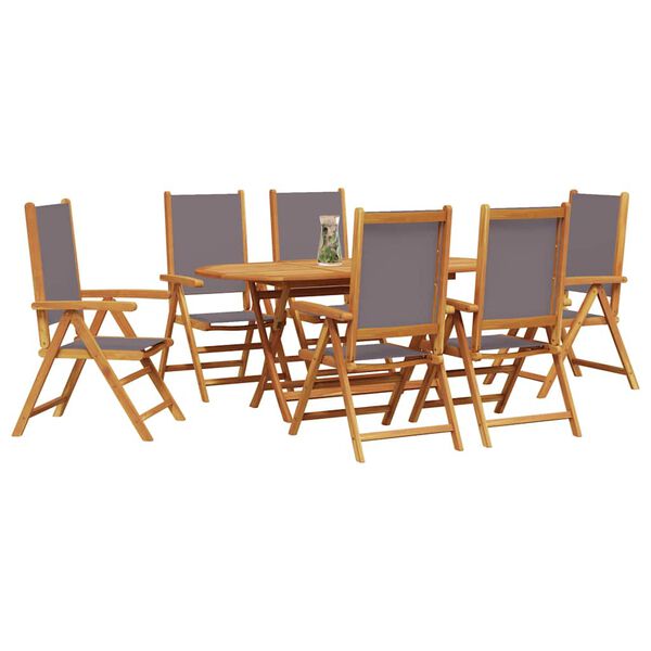 vidaXL Set da Pranzo per Giardino 7 pcs Antracite