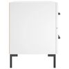 vidaXL Comodino Bianco 40x35x47,5 cm in Legno Multistrato