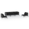 vidaXL Divani da Giardino 5 pz con Cuscini in Polyrattan Grigio Scuro
