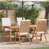 vidaXL Sedia da Giardino con cuscino 4 pcs Marrone 57 x 71.5 x 104cm