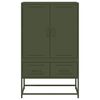 vidaXL Credenza Verde Oliva 68x39x111,5 cm in Acciaio
