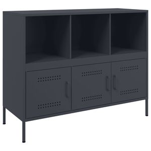 vidaXL Credenza Antracite 100,5x39x79 cm in Acciaio
