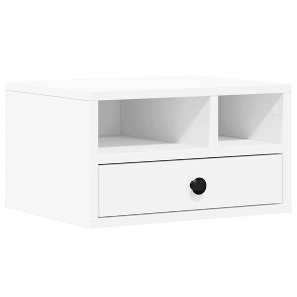 vidaXL Supporto per Stampante Bianco 40x32x22,5 cm Legno Multistrato