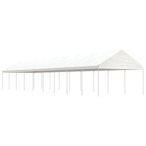 vidaXL Gazebo con Tetto Bianco 20,07x4,08x3,22 m in Polietilene