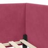 vidaXL Cornice del letto ad angolo Rosso Vino 100 cm x 200 cm