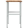 vidaXL Banco Lavoro Marrone Chiaro 100x60x(71,5-98) cm Legno di Rovere