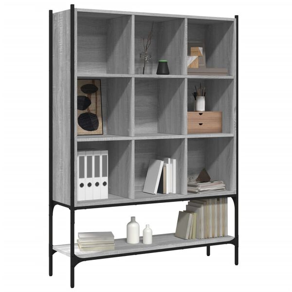 vidaXL Libreria Grigio Sonoma 102x30x141,5 cm in Legno Multistrato
