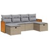 vidaXL Set Divano da Giardino 6 pz con Cuscini Beige in Polyrattan
