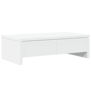 vidaXL Supporto Monitor con Cassetti Bianco 50x27x15 cm in Truciolato