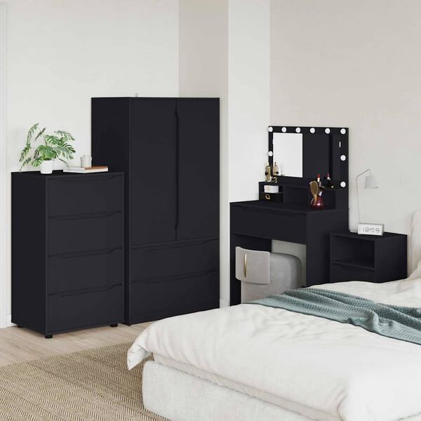 vidaXL Armadi di Stoccaggio 2 pcs Nero 60 x 48 x 105 cm