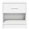 vidaXL Comodini 2 pz con Cassetto Bianco 39x28x41 cm