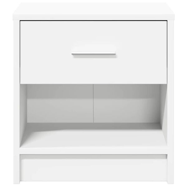 vidaXL Comodini 2 pz con Cassetto Bianco 39x28x41 cm