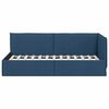 vidaXL Cornice del letto ad angolo Blu 90 x 200 cm Tessuto