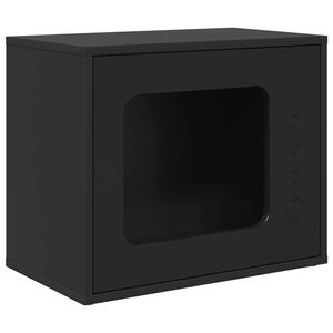 vidaXL Casa per Gatti Nero 51 x 30 x 42,5 cm Legno ingegnerizzato