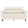 vidaXL Divano a 2 Posti Crema 120 cm in Similpelle