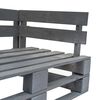 vidaXL Divano da Giardino a Pallet con Cuscini Grigi in Legno di Pino