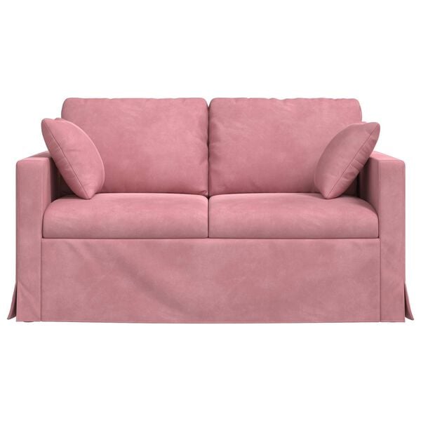 vidaXL Divano Rosa 138 x 78 x 80 cm Velluto