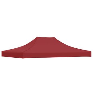 vidaXL Tetto per Tendone per Feste 4x3 m Rosso Borgogna 270 g/m&sup2;
