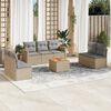 vidaXL Set Divano da Giardino 8 pz con Cuscini Beige Misto Polyrattan