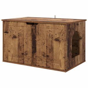 vidaXL Casa per Gatti Legno vecchio 85 x 55 x 50,5 cm