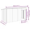 vidaXL Casetta Cani con Tetto Antracite 196x91x110 cm Acciaio Zincato