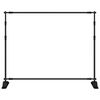 vidaXL Supporti per Fondali 2 pz Neri 254x243 cm in Acciaio