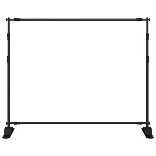 vidaXL Supporti per Fondali 2 pz Neri 254x243 cm in Acciaio