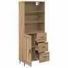 vidaXL Credenza con cassetto Rovere artigianale 69,5 x 34 x 180 cm