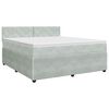 vidaXL Letto box spring con materasso Grigio Chiaro 140 x 190 cm