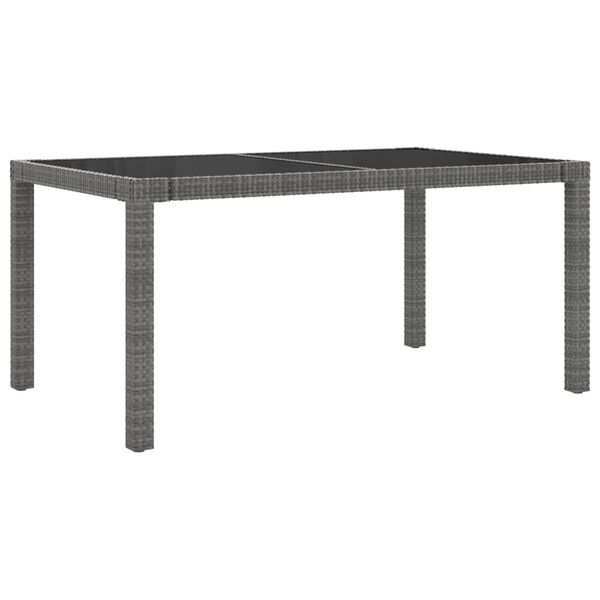 vidaXL Set da Giardino 7 pz con Cuscini in Polyrattan Nero e Grigio