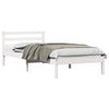 vidaXL Struttura del letto con testiera Bianco 215,5 x 95,5 x 69,5 cm