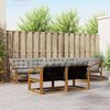 vidaXL Set di divani da esterno 7 pcs Grigio Naturale e Chiaro
