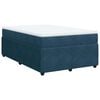 vidaXL Giroletto a Molle con Materasso Blu Scuro 120x200 cm in Velluto