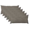 vidaXL Cuscino con cuscino HEERLEN 6 pz Grigio Chiaro Velluto