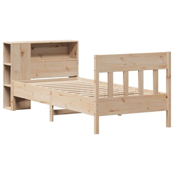 vidaXL Letto Libreria senza Materasso 90x200 cm Legno Massello Pino